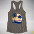 Lesbian Pride Hammock Summer Beach Sunset Racerback Tank - Dark Grey